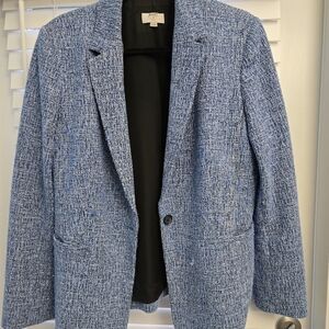 LOFT Blue Textured Blazer